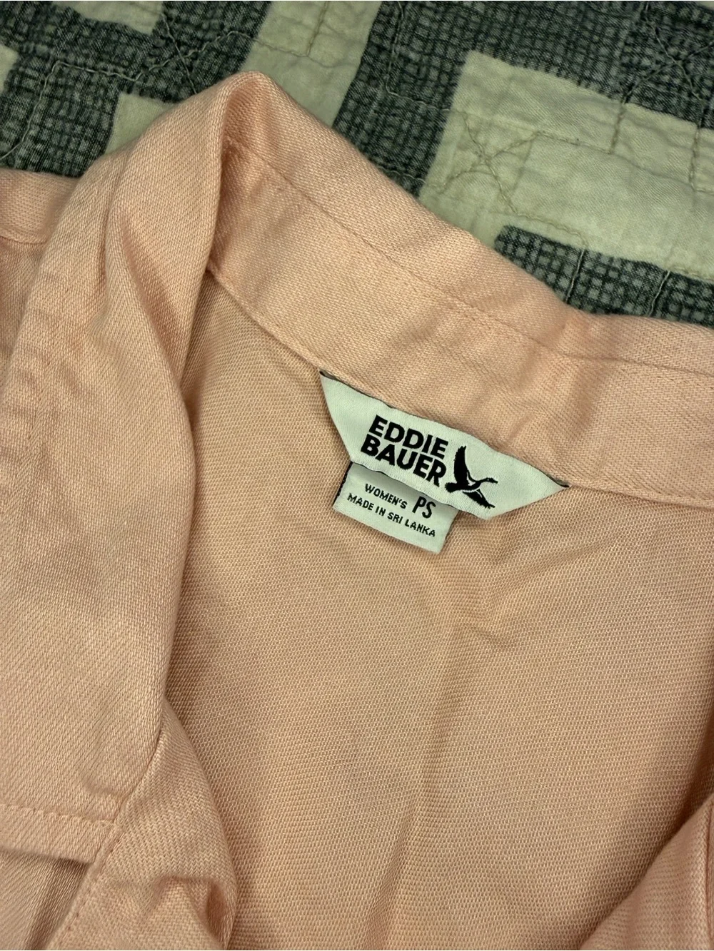 Light Pink Women's Button-Front Short Sleeve Shirt-Jacket